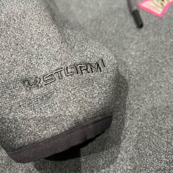 UNDER ARMOUR WOMEN'S CALIBER HOODIE Grey Pink camo size medium - Picture 9 of 14
